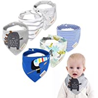 Los mejores  - 6 Piezas Baberos Recién nacido Bandana Bebé Absorbente y Suave Algodón Bufandas para Niños 0-3 Años